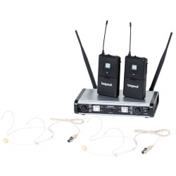 Bespeco Double headset UHF wireless microphone system