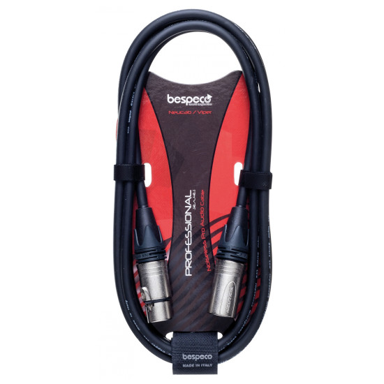 Bespeco Professional series 6 m XLR to XLR with Neutrik Plugs NCMB600 Bespeco Professional series 6 m XLR to XLR with Neutrik Plugs NCMB600