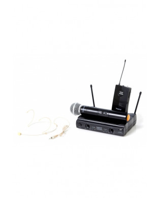 Bespeco wireless VHF double headset & Handheld mic