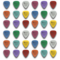 Gravity Picks 36-Pick Coloured Gold Series Variety Pack