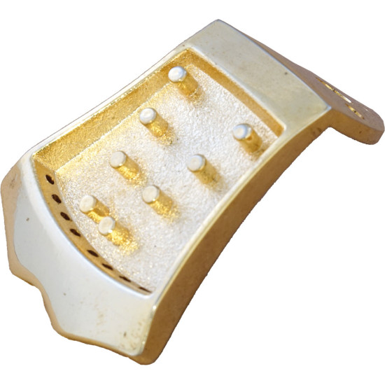 Viking VS-3112G Cast Mandolin Tailpiece. Gold