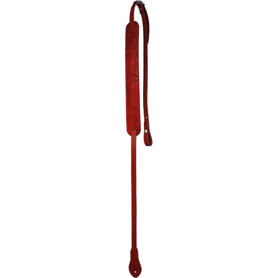 Ashbury Artisan Embossed Mandolin Strap. Red