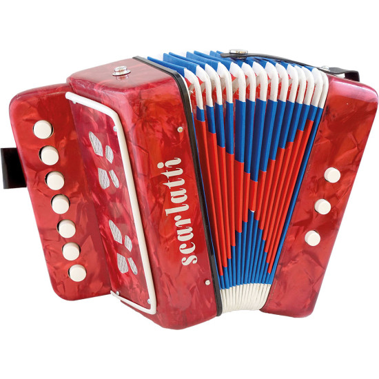 Clarkes Child's 7 Key Melodeon, Red