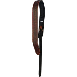 Ashbury Artisan Embossed Guitar Strap. Brown
