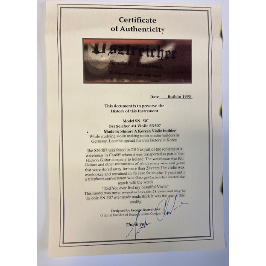 Osztreicher 4/4 Violin SN507