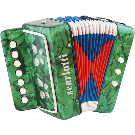 Scarlatti BAMBINO Child's 7 Key Melodeon, Green