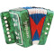 Scarlatti BAMBINO Child's 7 Key Melodeon, Green Scarlatti BAMBINO Child's 7 Key Melodeon, Green