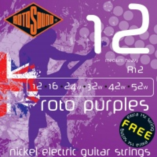 Rotosound R12 Roto purple medium heavy electric guitar strings