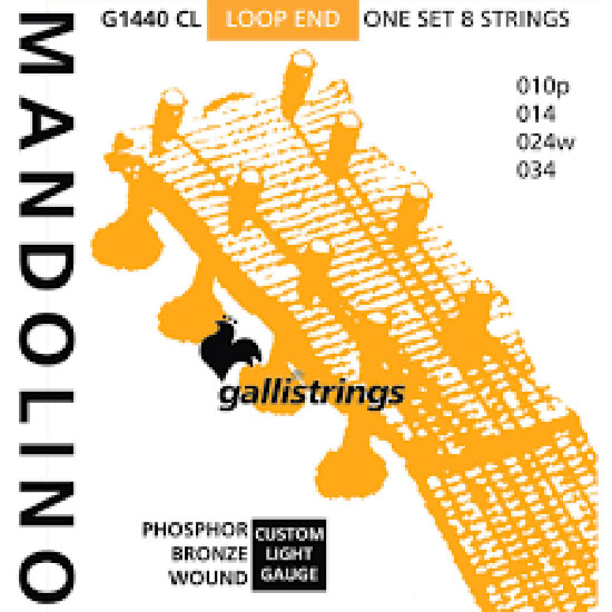 Galli G1440CL Mandolin Strings, Ph/Bz. Light