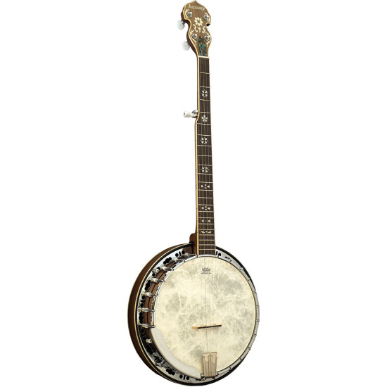 Ashbury AB-75-5 5 String Banjo, Burl Walnut