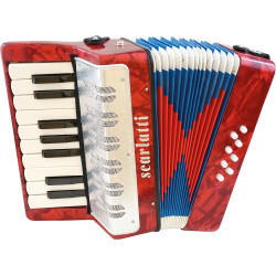 Scarlatti Child's Piano Accordion, Red