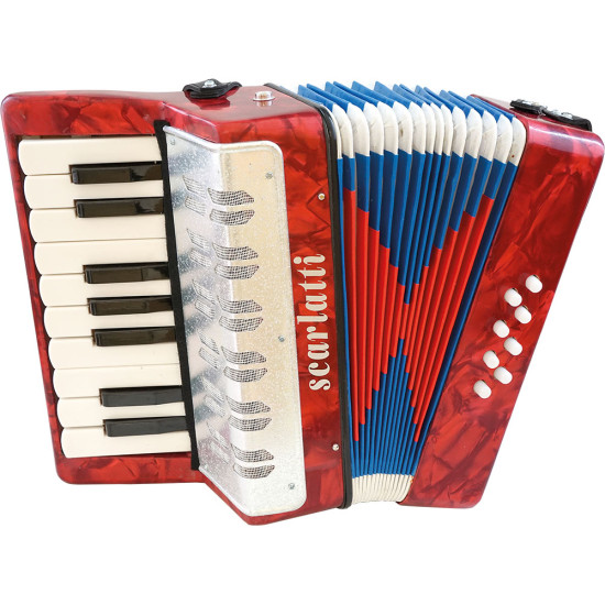 Scarlatti Child's Piano Accordion, Red