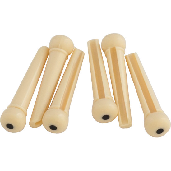 Viking VS-5201C Cream Guitar Bridge Pins, Dot