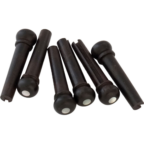 Viking VS-5205M Ebony Bridge Pins, MOP Dot