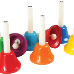 Atlas Coloured Hand Bells, Set of 8