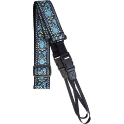 Viking VBS-63 Cotton Banjo Strap.Blue Flower