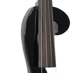 Valentino Electric F Shape Violin, Black