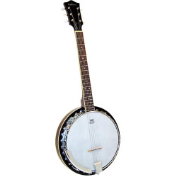 Ashbury AB-35-G 6 String Guitar Banjo, Mahogany
