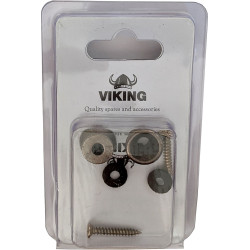 Viking GSB-10K Gun Metal Strap Buttons, Pair