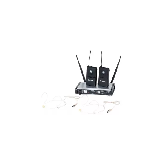 Bespeco Double headset UHF wireless microphone system Bespeco Double headset UHF wireless microphone system